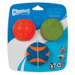 Chuckit Fetch Medley 2 Assorted Medium (3Pk) 6.5cm